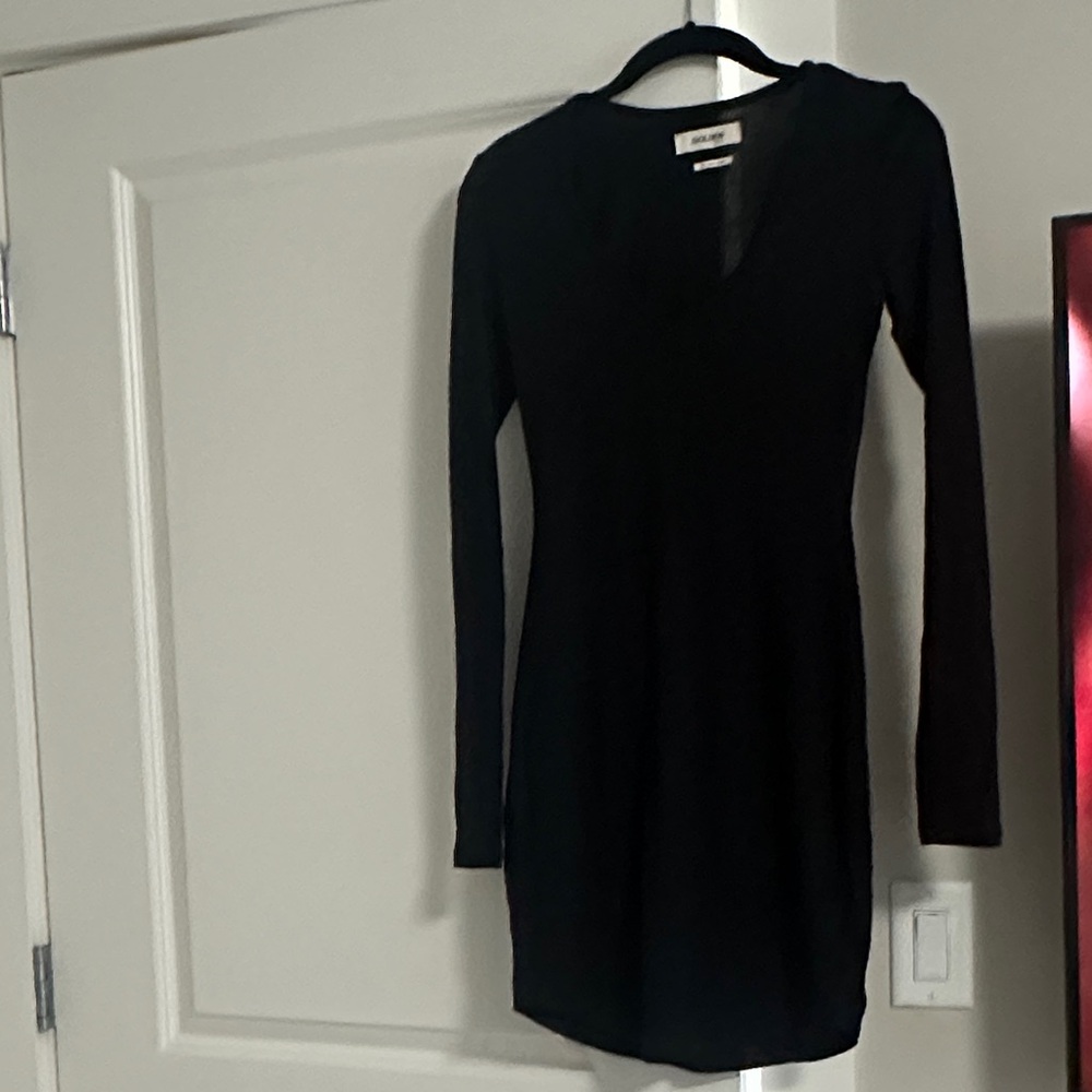 TNA Black Long Sleeve Dress